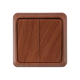 Выключатель 2-кл. ОП Октава 10А IP20 ВС20-2-0-ОД дуб GENERICA EVO20-K04-10-DC