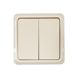 Выключатель 2-кл. ОП Октава 10А IP20 ВС20-2-0-ОКм крем. GENERICA EVO20-K33-10-DC