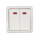 Выключатель 2-кл. ОП Октава 10А IP20 ВС20-2-1-ОБ с индикацией бел. GENERICA EVO21-K01-10-DC