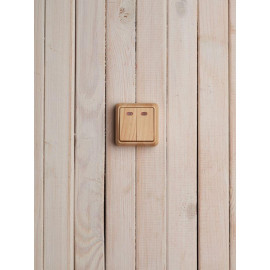 Выключатель 2-кл. ОП Октава 10А IP20 ВС20-2-1-ОС с индикацией сосна GENERICA EVO21-K03-10-DC