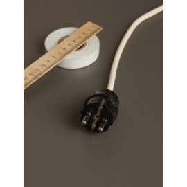 Вилка прямая ВПп10-02-Ст разборная с заземл. контактом 16А черн. IEK EVP10-16-01-K02