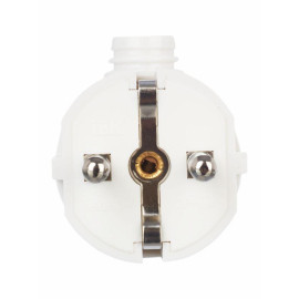 Вилка угловая ВПу11-01-Ст разборная с заземл. 16А бел. IEK EVP11-16-01-K01