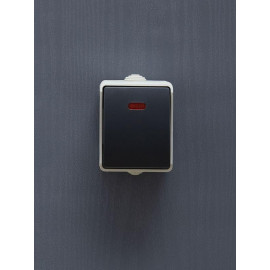 Выключатель проходной 1-кл. ОП Форс 10А IP54 ВС20-1-1-ФСр с индикацией сер. IEK EVS11-K03-10-54-DC