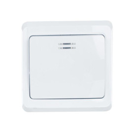 Выключатель 1-кл. СП Вега 10А IP20 ВС10-1-1-ВБ с индикацией бел. GENERICA EVV11-K01-10-DM