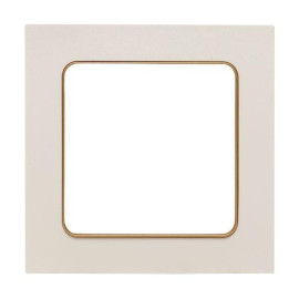 Рамка 1-м Стокгольм бел. с линией цвета шампань PROxima EKF EYM-G-302-10