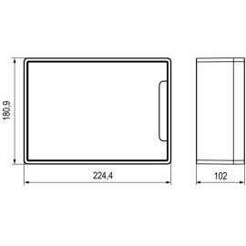 Щиток настенный Фрейм (FRAME) 8мод. с бел. дверцей с 2 шинами PEN на 6 и 8 отверст. бел. DKC F08W1WW