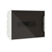 Щиток встраиваемый Фрейм (FRAME) 12мод с тонированной дверцей с 2 шинами PEN на 6 и 8 отверст. бел. DKC F12B1WD