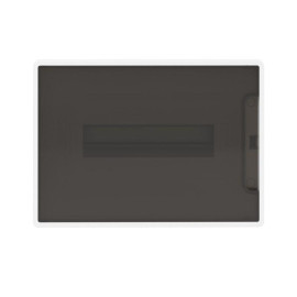 Щиток встраиваемый Фрейм (FRAME) 12мод с тонированной дверцей с 2 шинами PEN на 6 и 8 отверст. бел. DKC F12B1WD