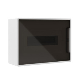 Щиток настенный Фрейм (FRAME) 12мод. с тонированной дверцей с 2 шин PEN на 8+6 отверст. бел. DKC F12W1WD