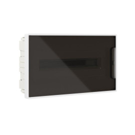 Щиток встраиваемый Фрейм (FRAME) 18мод с тонированной дверцей с 2 шинами PEN на 8 и 10 отверст. бел. DKC F18B1WD