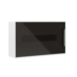 Щиток настенный Фрейм (FRAME) 18мод. IP41 с тонированной дверцей с 2 шинами PEN на 8+10 отверст. бел. DKC F18W1WD