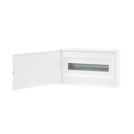 Щиток настенный Фрейм (FRAME) 18мод. с бел. дверцей с 2 шинами PEN на 8 и 10 отверст. бел. DKC F18W1WW