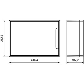 Щиток настенный Фрейм (FRAME) 18мод. с бел. дверцей с 2 шинами PEN на 8 и 10 отверст. бел. DKC F18W1WW