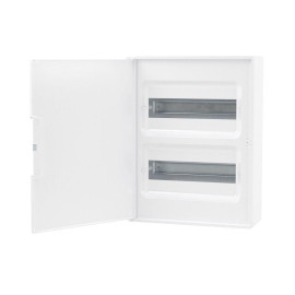 Щиток настенный Фрейм (FRAME) 24мод. с бел. дверцей с 4 шинами PEN (2шт на 8 отверст. и 2шт на 6 отверст) бел. DKC F24W1WW