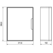 Щиток настенный Фрейм (FRAME) 24мод. с бел. дверцей с 4 шинами PEN (2шт на 8 отверст. и 2шт на 6 отверст) бел. DKC F24W1WW