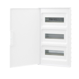 Щиток встраиваемый Фрейм (FRAME) 36мод. с бел. дверцей с 4 шинами PEN (2шт на 8 отверст. и 2шт на 10 отверст.) бел. DKC F36B1WW