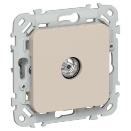 Розетка телевизионная оконечная СП FLITE РТВм-1-1-1-ФлЛ тип M экранир. механизм льняной IEK FI-A13-O-K88