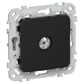 Розетка телевизионная проходная СП FLITE РТВм-1-1-2-ФлЧ тип M экранир. механизм черн. IEK FI-A13-P-K02