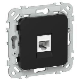 Розетка компьютерная СП FLITE РК5е-1-0-ФлЧ RJ45 кат.5E UTP механизм черн. IEK FI-K12-1-K02