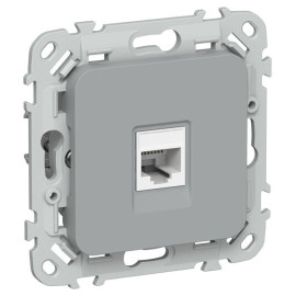 Розетка компьютерная СП FLITE РК5е-1-0-ФлС RJ45 кат.5E UTP механизм сер. IEK FI-K12-1-K03