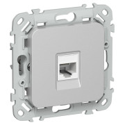 Розетка компьютерная СП FLITE РК5е-1-0-ФлА RJ45 кат.5E UTP механизм алюм. IEK FI-K12-1-K47