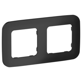 Рамка 2-м СП FLITE РУ-2-А-ФлЧ черн. IEK FI-M22-31-20-K02