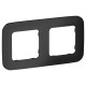 Рамка 2-м СП FLITE РУ-2-А-ФлЧ черн. IEK FI-M22-31-20-K02