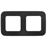 Рамка 2-м СП FLITE РУ-2-А-ФлЧ черн. IEK FI-M22-31-20-K02