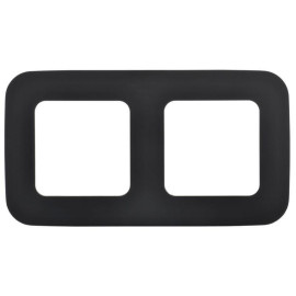 Рамка 2-м СП FLITE РУ-2-А-ФлЧ черн. IEK FI-M22-31-20-K02