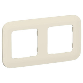 Рамка 2-м СП FLITE РУ-2-А-ФлСл сливочный IEK FI-M22-31-20-K86