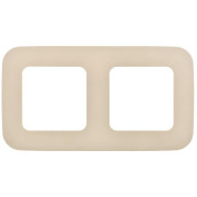 Рамка 2-м СП FLITE РУ-2-А-ФлСл сливочный IEK FI-M22-31-20-K86