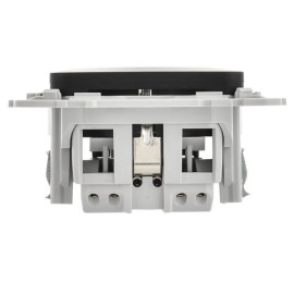 Розетка СП FLITE РС11-1-ФлЧ 16А с заземл. без защ. шторок безвинтовое крепление механизм черн. IEK FI-R11-16-1-K02