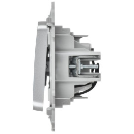 Выключатель проходной 1-кл. СП FLITE ВС61-1-1-ФлА 10А с индикацией механизм алюм. IEK FI-V12-1-10-1-K47