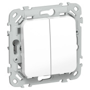 Выключатель 2-кл. СП FLITE ВС12-1-0-ФлБ 10А механизм бел. IEK FI-V20-0-10-1-K01