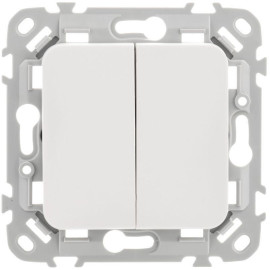 Выключатель 2-кл. СП FLITE ВС12-1-0-ФлБ 10А механизм бел. IEK FI-V20-0-10-1-K01