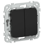 Выключатель 2-кл. СП FLITE ВС12-1-0-ФлЧ 10А механизм черн. IEK FI-V20-0-10-1-K02