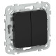 Выключатель 2-кл. СП FLITE ВС12-1-0-ФлЧ 10А механизм черн. IEK FI-V20-0-10-1-K02