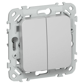Выключатель 2-кл. СП FLITE ВС12-1-0-ФлА 10А механизм алюм. IEK FI-V20-0-10-1-K47