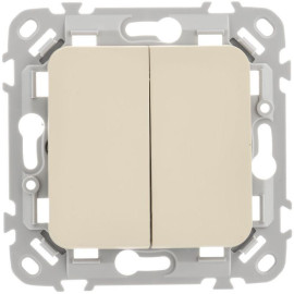 Выключатель 2-кл. СП FLITE ВС12-1-0-ФлСл 10А механизм сливочный IEK FI-V20-0-10-1-K86