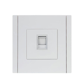 Розетка компьютерная RJ45 кат.5E FORTE&PIANO FP232 бел. IEK FP-K10-1-K01