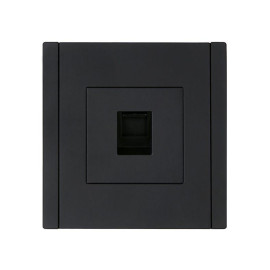 Розетка компьютерная RJ45 кат.5E FORTE&PIANO FP132 черн. IEK FP-K10-1-K02