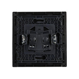 Розетка 1-м СП FORTE&PIANO FP118 10А без заземл. без защ. шторок винт. крепл. черн. IEK FP-R10-10-K02