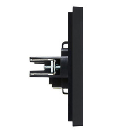 Розетка 1-м СП FORTE&PIANO FP118 10А без заземл. без защ. шторок винт. крепл. черн. IEK FP-R10-10-K02