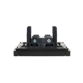 Розетка 1-м СП FORTE&PIANO FP118 10А без заземл. без защ. шторок винт. крепл. черн. IEK FP-R10-10-K02