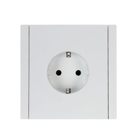 Розетка СП FORTE&PIANO FP214 16А с заземл. без защ. шторок безвинт. крепл. бел. IEK FP-R11-16-1-K01
