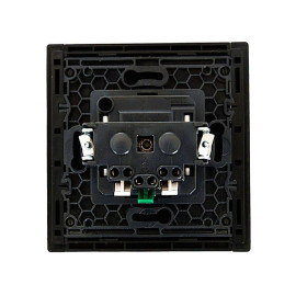 Розетка СП FORTE&PIANO FP114 16А с заземл. без защ. шторок безвинт. крепл. черн. IEK FP-R11-16-1-K02