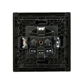 Розетка СП FORTE&PIANO FP116 16А с заземл. без защ. шторок винт. крепл. черн. IEK FP-R11-16-K02