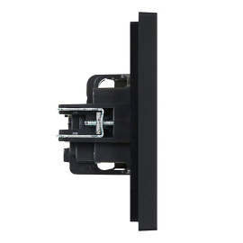 Розетка СП FORTE&PIANO FP116 16А с заземл. без защ. шторок винт. крепл. черн. IEK FP-R11-16-K02