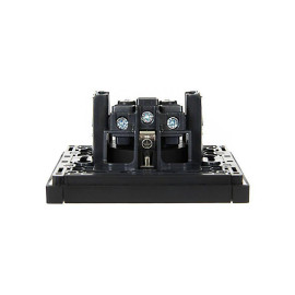 Розетка СП FORTE&PIANO FP116 16А с заземл. без защ. шторок винт. крепл. черн. IEK FP-R11-16-K02