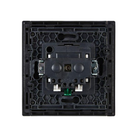 Розетка СП FORTE&PIANO FP113 16А с заземл. защ. шторки безвинт. крепл. черн. IEK FP-R14-16-1-K02